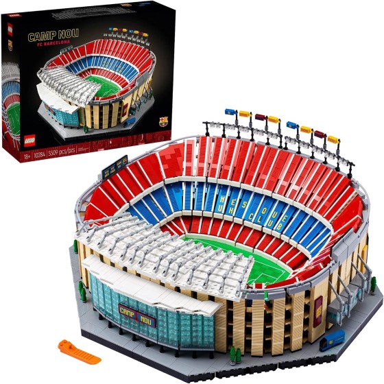 LEGO Icons Camp NOU – FC Barcelona Soccer Stadium Model Building Kit