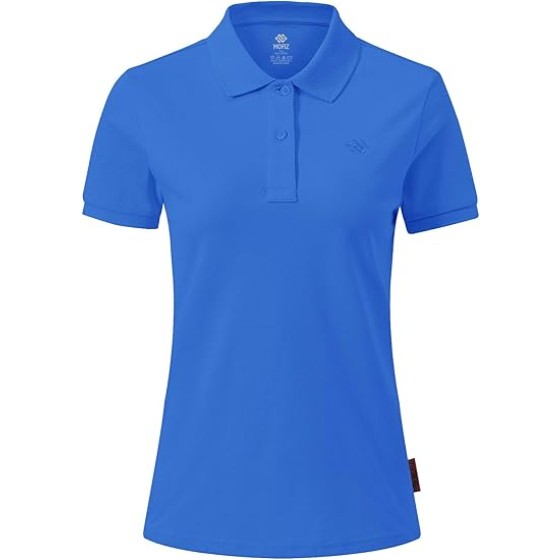 MoFiz Short Sleeve Classic Pique Polo Shirt Ladies Office Wear Solid Casual Tee Shirt Blue 1 L